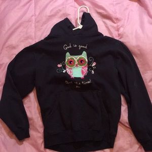Owl small navy blue sweatshirt